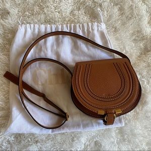 Chloe Mini Marcie Saddle Bag Tan